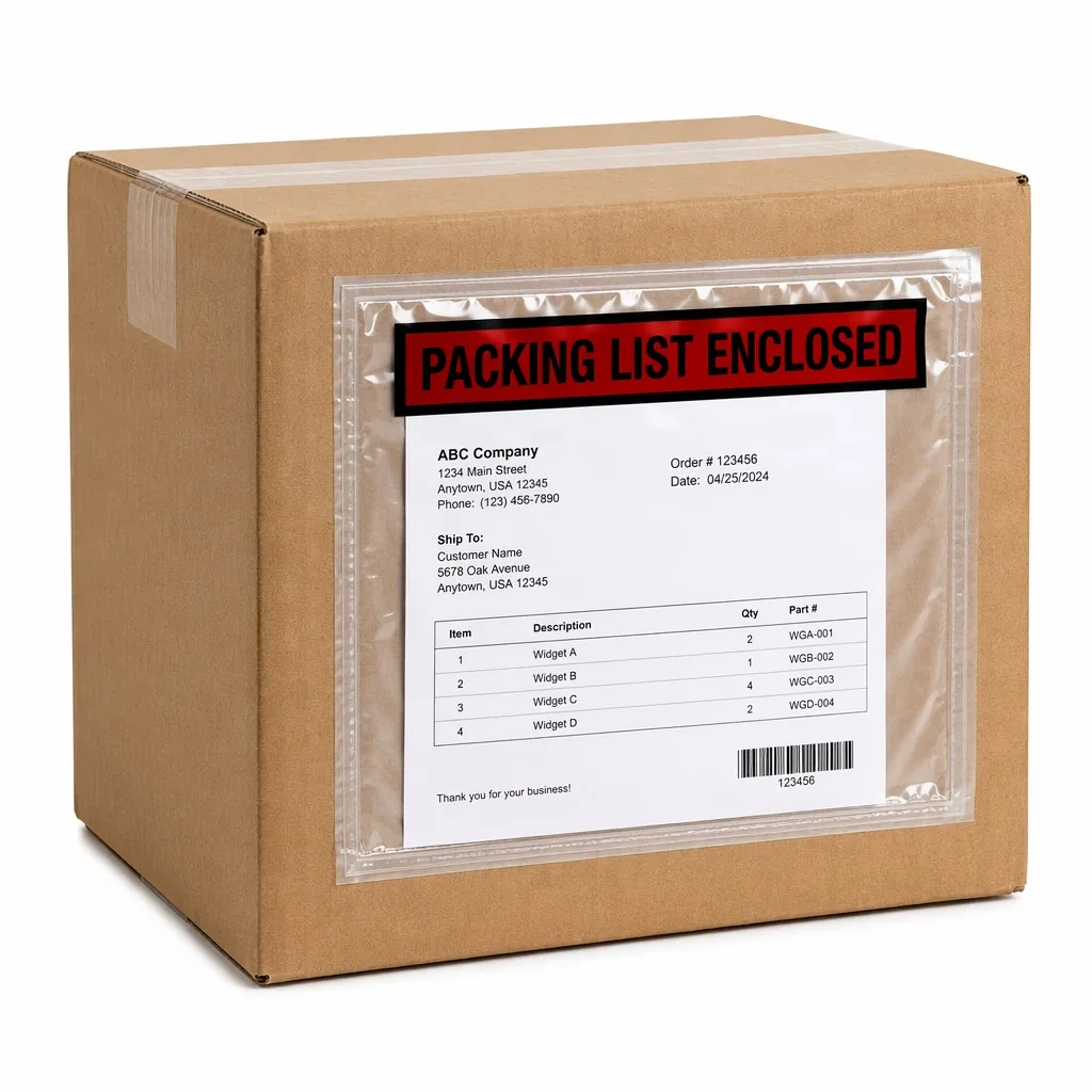 Packing List Envelope