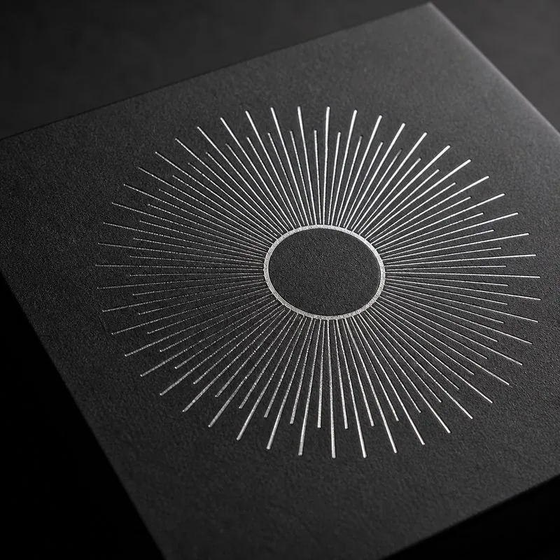 Hot Foil Stamping — Silver finish on a rigid box