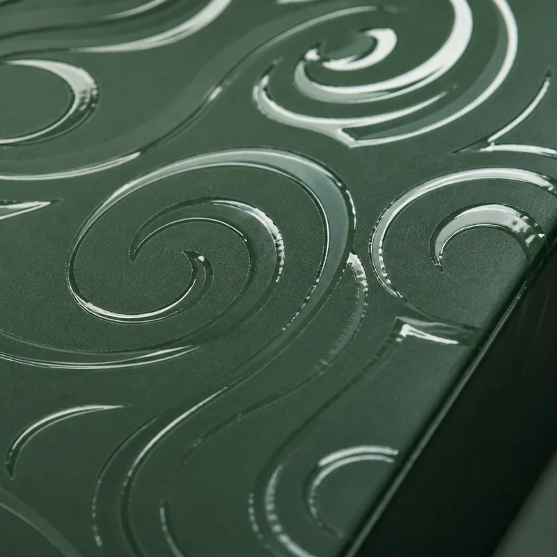 Spot UV Coating finish on a rigid box