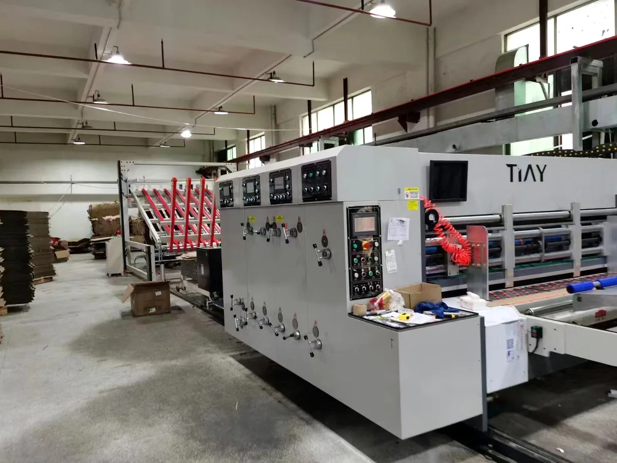 Corrugated carton printing and die-cutting machine